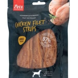 Pets Unlimited Chicken Filet Strips Large Dog Treats 150g
