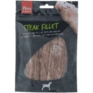 Pets Unlimited Steak Fillet Duck Dog Treats 100g