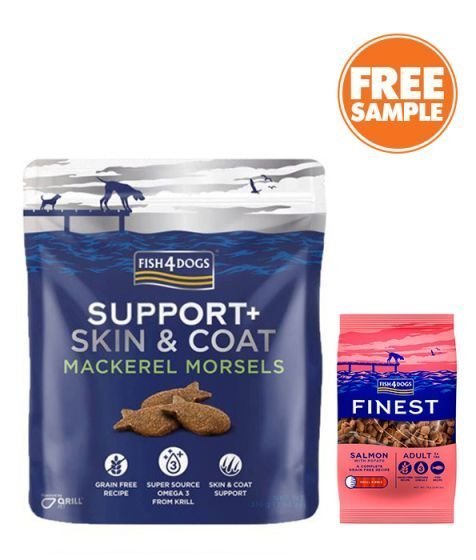 Fish4Dogs Support+ Skin & Coat Mackerel Morsels - Image 2