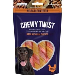 Rosewood Chewy Twist Chicken Dog Treats 115g