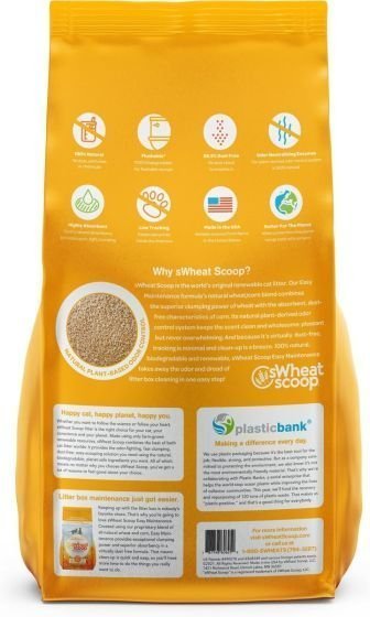 sWheat Scoop Wheat & Corn Blend Natural Easy Maintenance Fast Clumping Cat Litter - Image 3