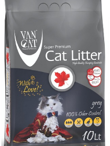 Van Cat White Bentonite Clumping Cat Litter grey 10Kg