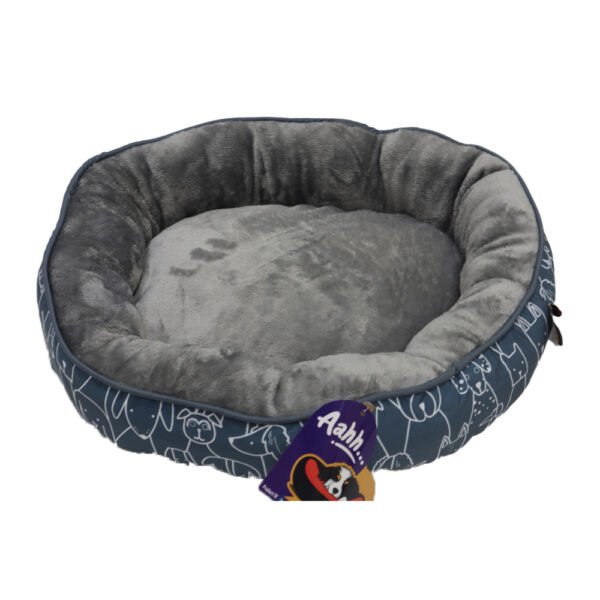 Aahh… Snuggly L46 X w36 X h42Cms Flannel Blue Grey Doggies Love