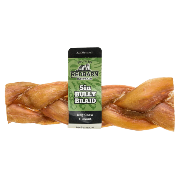 Red Barn Braided Bully Stick 5inc