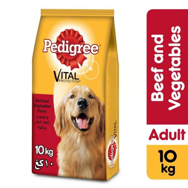Pedigree Beef & Vegetables, Dry Dog Food (Adult), 10kg