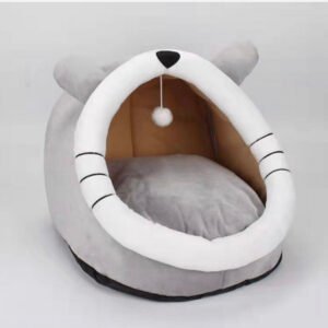 Grizzly Kitty Cat Crib Grey Arctic fleece Grey Cat Bed - Large - 50 x 50cm