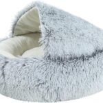 Grizzly Snuggle Cat Bed  Grey - 50cm