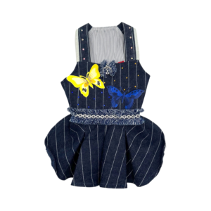 Coco Pets Butterfly Denim Dress- XSM