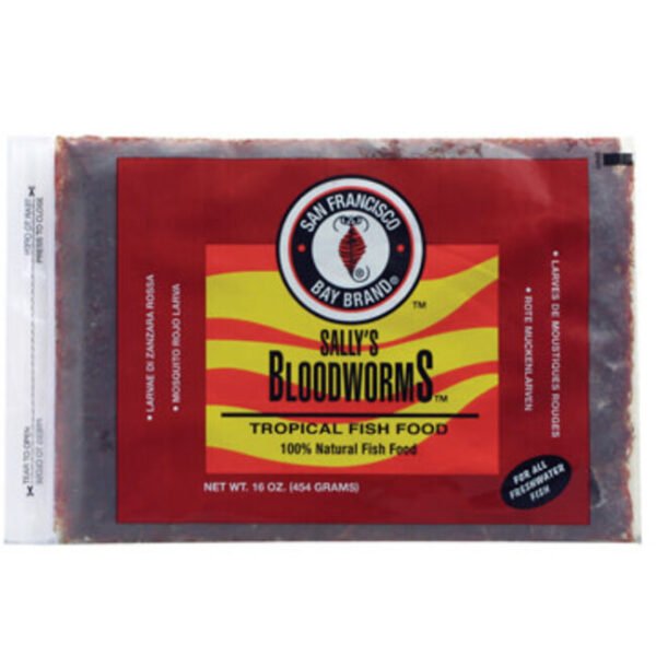 San Fransisco Bay Brand Bloodworms Frozen Flat 16Oz/454g