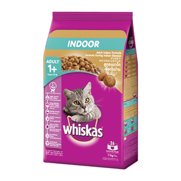 Whiskas Indoor Formula Dry Cat Food (1.1kg)