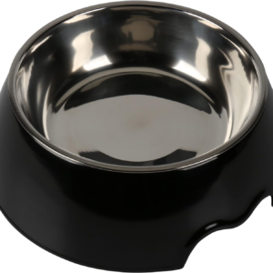 Nutrapet Melamine Round Bowl Black S: 14*4.5 Cms 160/ml5.4oz
