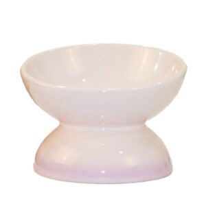 Ceramic whiskers Cat Bowl - 10.5 x 10cm - Purple