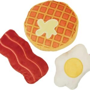 Wild Catz Poached Egg & Bacon Catnip Cat Toy Assorted Size with Multi Colours