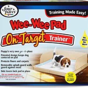 Four Paws Wee-Wee Pad On Target Trainer Dog and Puppy Training Tray 22" x 22" x 1.5