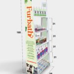Furbath Display Shelves L64 CMS W39CMS H180CMS ( Product+Display)