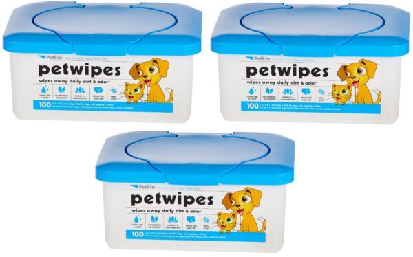 Petkin Pet Wipes 100ct - 3 Pack