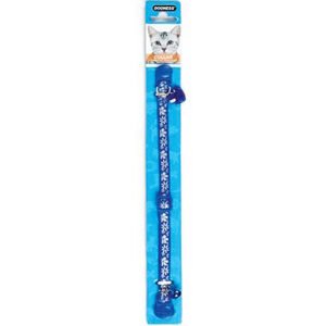 Dogness Polyester Cat Collar-Blue with Floral Design