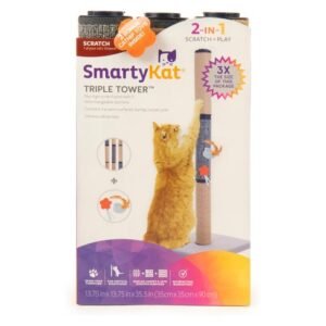 SmartyKat® Triple Tower™ Carpeted Cat Scratch Post