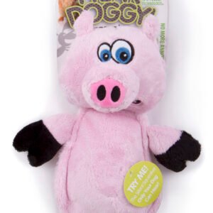 GoDog Hear Doggy Flattie With Chew Guard Plush Dog Toy