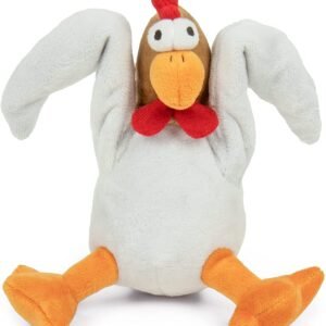goDog® Action Plush™ Chicken with Chew Guard Technology™ Animated Squeaker Dog Toy