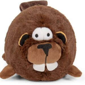 goDog® Action Plush™ Beaver with Chew Guard Technology™ Animated Squeaker Dog Toy