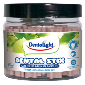 Dentalight 2.5" Dental Stix calcium milk flavour 220g