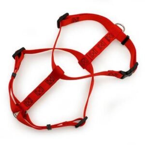 PETMATE NYLON DOG HARNESS 5/8"X14-20" RED