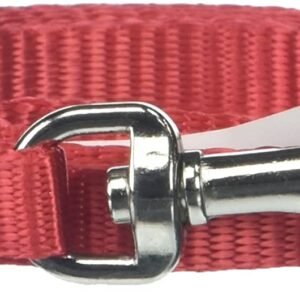 PETMATE NYLON DOG LEASH 5/8"X4' RED