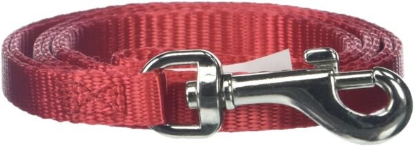 PETMATE NYLON DOG LEASH 5/8"X4' RED