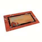 Dry Mate Pet Place Mate Dogs Rust Stipe Border / White Dog House 16 X 28 Inches