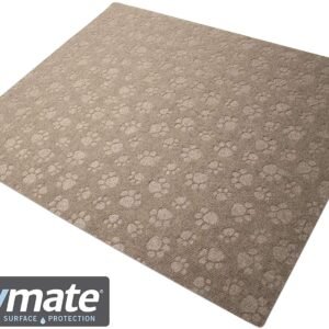 Dry Mate Litter Trapping Mats Debossed Paw Litter Mat Taupe 28 X 34 Inches