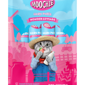 Moochie Wonder Cottage Tuna, Goat Milk & Strawberry Flavor 15g Pouch