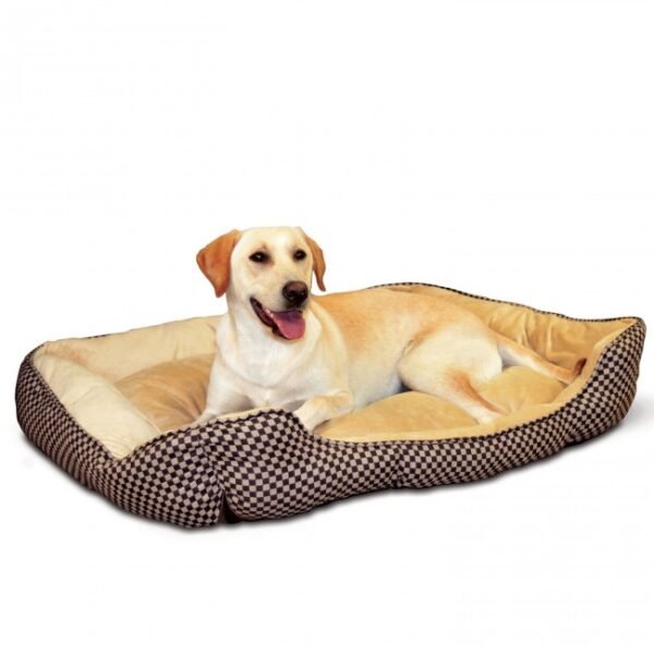 K&H Self-Warming Lounge Sleeper Large Brown Square Print 32" x 40"/81X102Cm