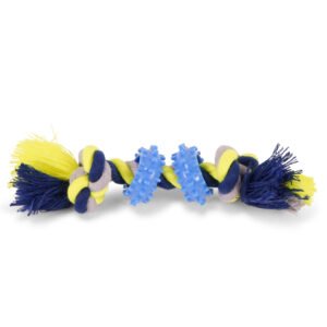 Vadigran Cotton rope 2 knots 2 rings blue-yellow 30g 16cm