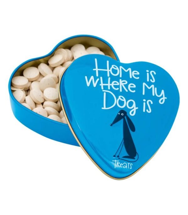 SANAL DOG Heart tin Home is where my Dog is, dog treats 60g