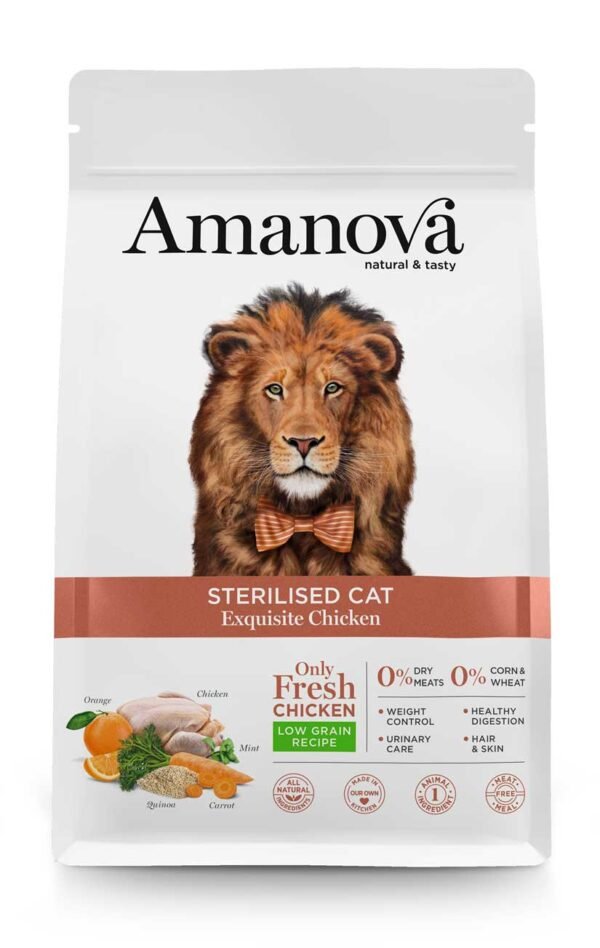 Amanova Dry Sterilized Cat Exquisite Chicken - 1.5kg