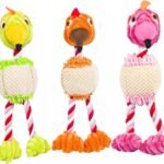 Plush Pet Squeakz Flamingoes ( Pink/Orange/Green) Dog Toy - 11 x 28cm(1pc)