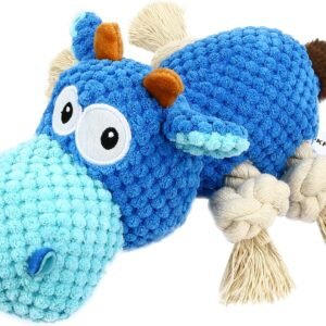 Plush Pet Swimming Hippo Dog Toy 27 x 19cm