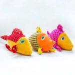 Plush Pet Fish Dog Toy - 21 x 2.5cm(1pc)