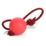 Rubz Rubber Ball with Rope Medium - Dia 6cm