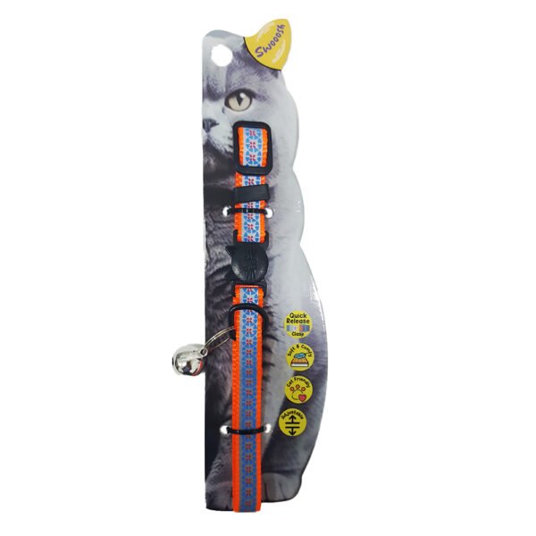 Swooosh The Glow Park nylon reflective safe collar C-10mm 18/28cm orange