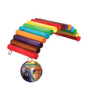 Woodpecker Bird Toy Rainbow Bridge 20*9.5*7 Cm