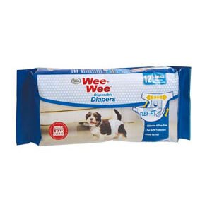 Four Paws Wee-Wee Disposable Diapers, 12 Pack X-Small