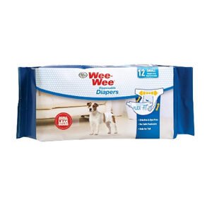 Four Paws Wee-Wee Disposable Diapers, 12 Pack Small