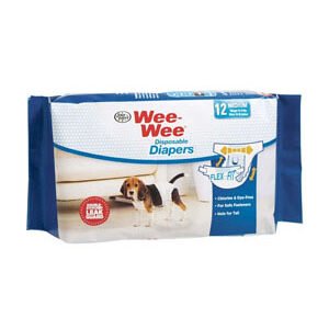 Four Paws Wee-Wee Disposable Diapers, 12 Pack Medium