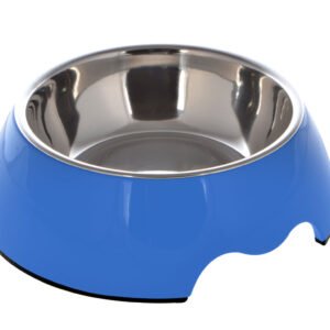 Nutrapet Melamine Round Bowl Blue M:17.5 * 6.5Cms 350/ml11.8oz