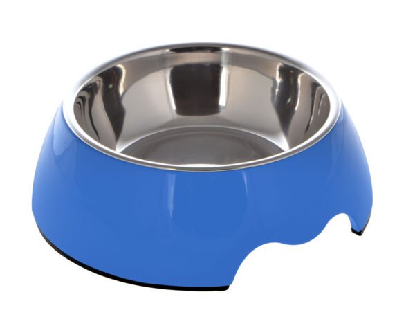 Nutrapet Melamine Round Bowl Blue M:17.5 * 6.5Cms 350/ml11.8oz