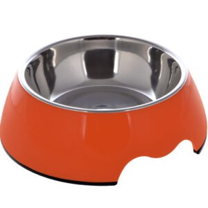 Nutrapet Melamine Round Bowl Orange S: 14*4.5 Cms 160/ml 5.4oz