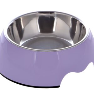 Nutrapet Melamine Round Bowl Purple M:17.5 * 6.5Cms 350/ml 11.8oz