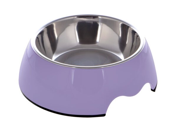 Nutrapet Melamine Round Bowl Purple M:17.5 * 6.5Cms 350/ml 11.8oz